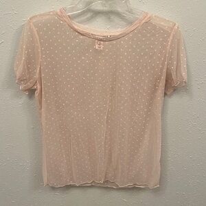 VICTORIA SECRET Sheer Dot Shirt